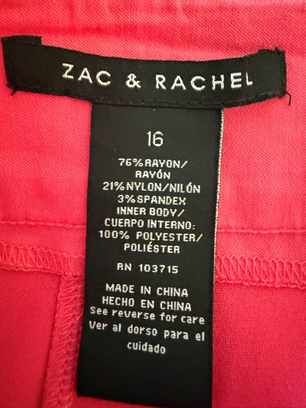 Zac & Rachel Hot Pink Scalloped Hem Skort - Picture 5 of 5